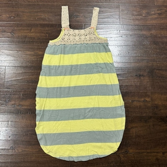 Free People Luca Crochet Stripe Knit Merida Combo Tunic Dress Size Medium Women - Picture 5 of 10